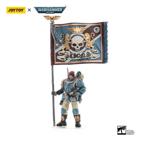 JoyToy Space Marines - Astra Militarum Tempestus - Scions Squad 55Th Kappic Eagles Banner Bearer 1/18 - Warhammer 40K