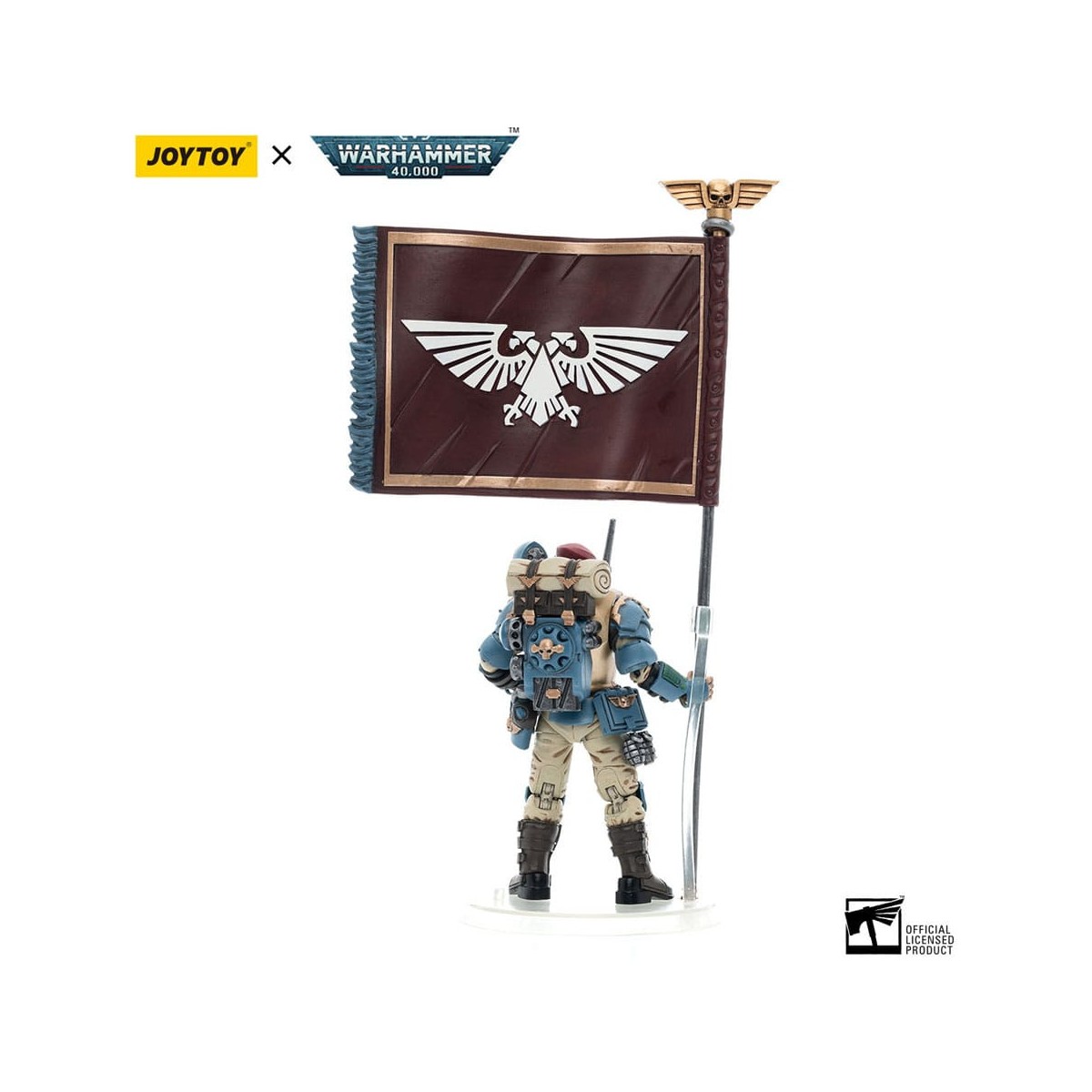 JoyToy Space Marines - Astra Militarum Tempestus - Scions Squad 55Th Kappic Eagles Banner Bearer 1/18 - Warhammer 40K