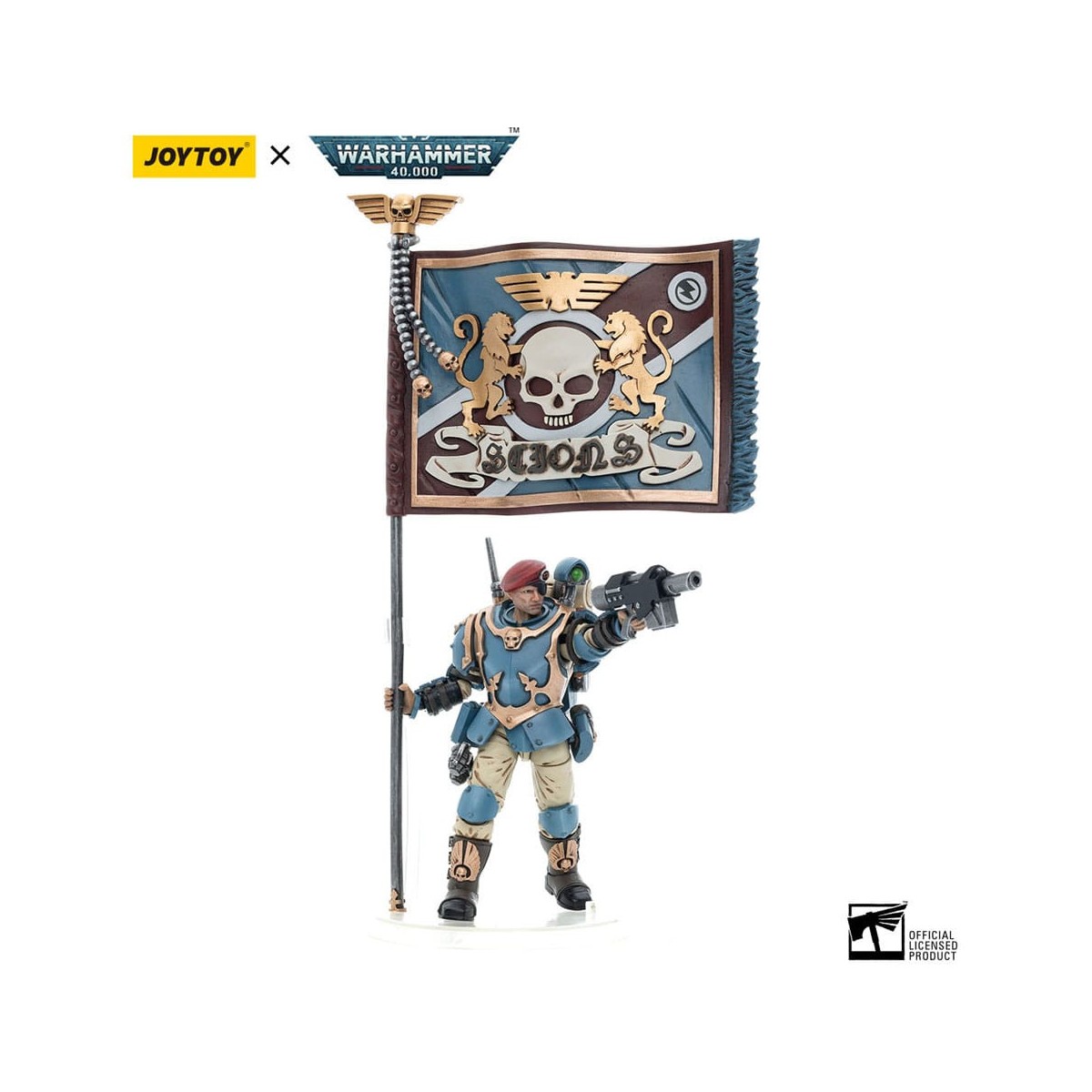 JoyToy Space Marines - Astra Militarum Tempestus - Scions Squad 55Th Kappic Eagles Banner Bearer 1/18 - Warhammer 40K