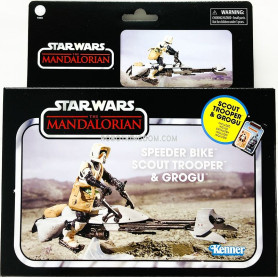 Hasbro - Star Wars The Vintage Collection - Speeder Bike, Scout Trooper & Grogu - The Mandalorian