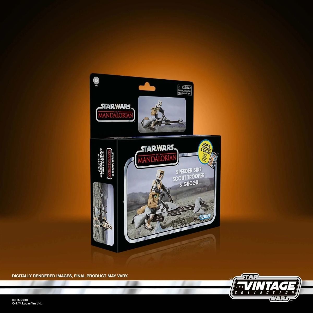 Hasbro - Star Wars The Vintage Collection - Speeder Bike, Scout Trooper & Grogu - The Mandalorian