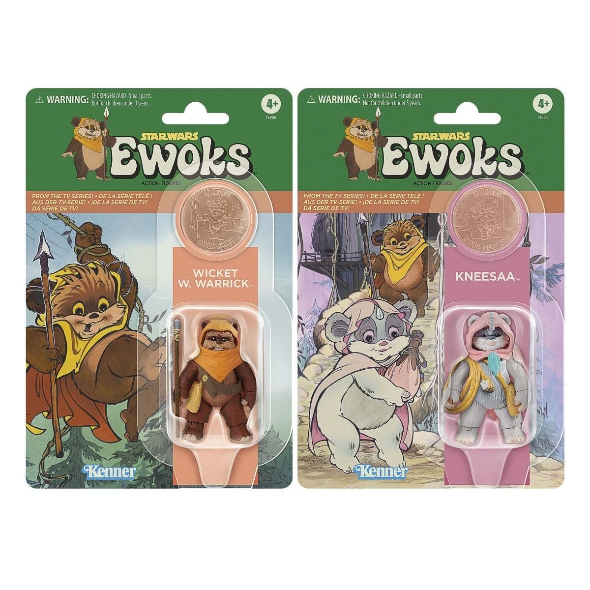 Hasbro - Star Wars The Vintage Collection - Wicket W. Warrick & Kneesaa 2 Pack - Ewoks