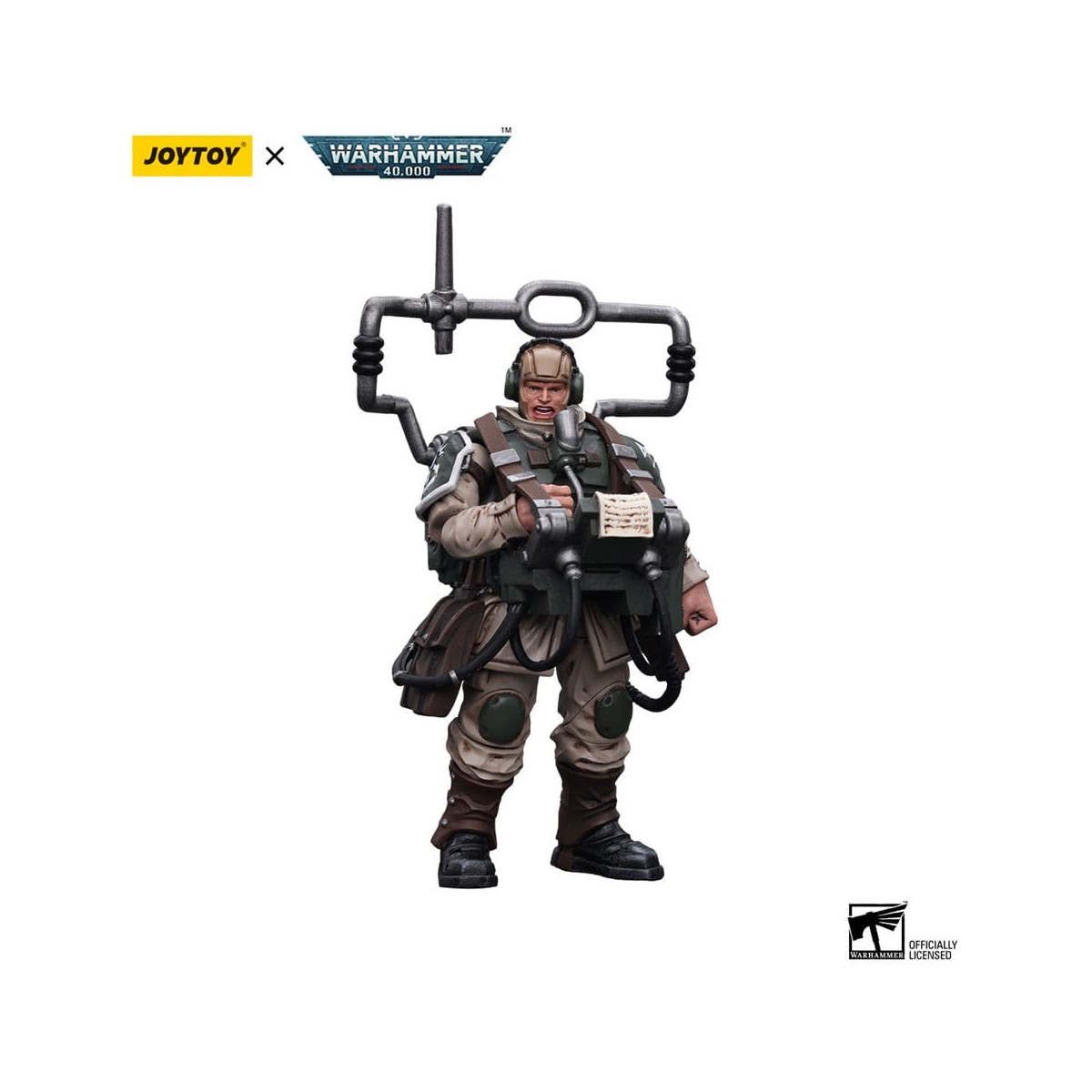 JoyToy Space Marines - Astra Militarum - Astra Militarum Cadian Command Squad Veteran with Master Vox 1/18 - Warhammer 40K