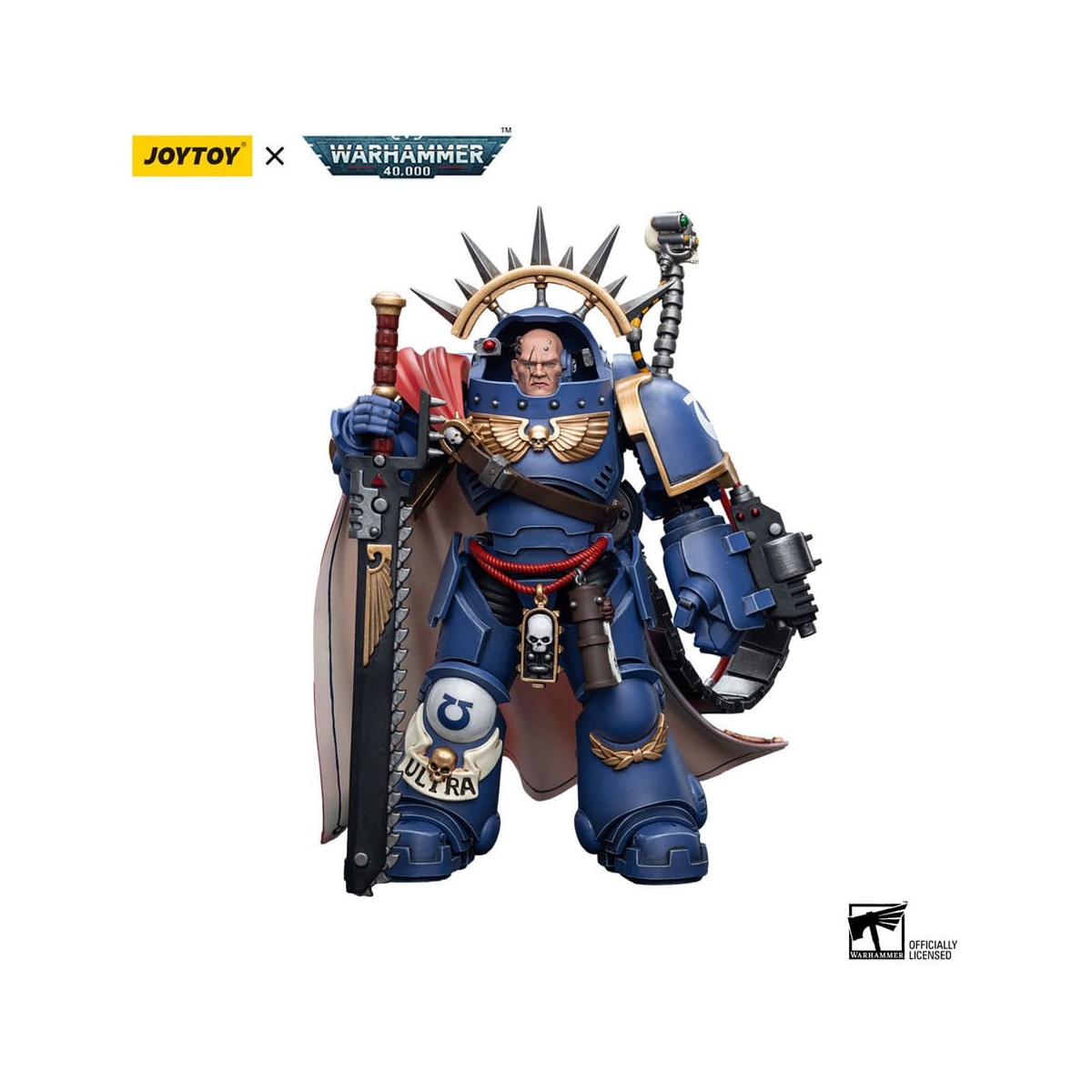 JoyToy Space Marines - Ultramarines - Ultramarines Captain in Gravis Armour 1/18 - Warhammer 40K