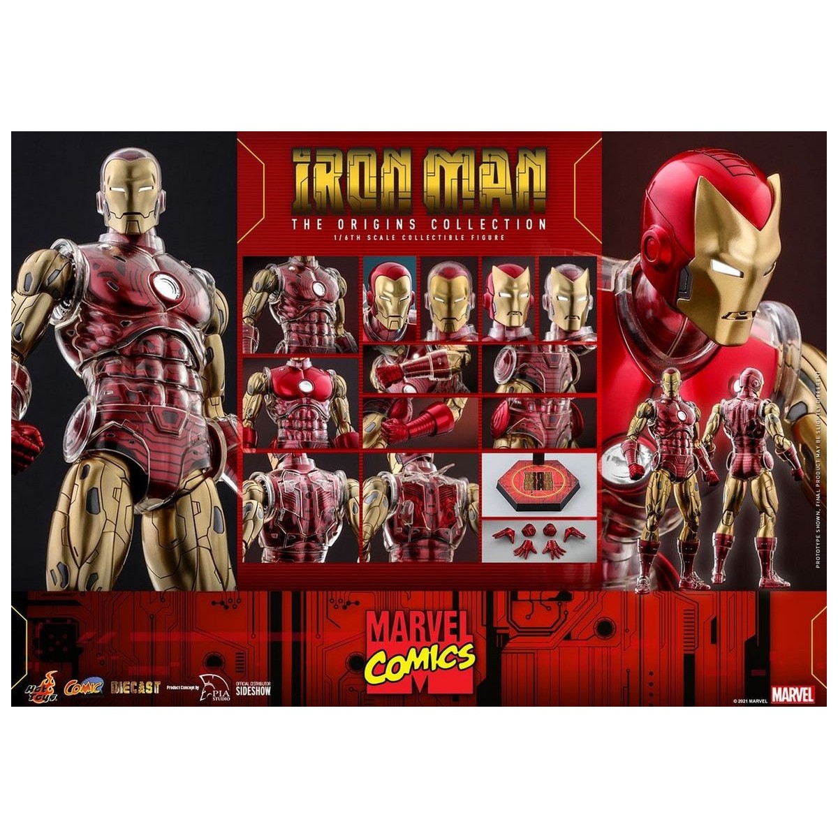 Hot toys - Iron Man - Marvel The Origins Collection Comic figure 1/6