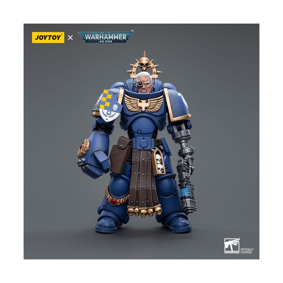 JoyToy Space Marines - Ultramarines - Ultramarines Lieutenant with Power Fist 1/18 - Warhammer 40K