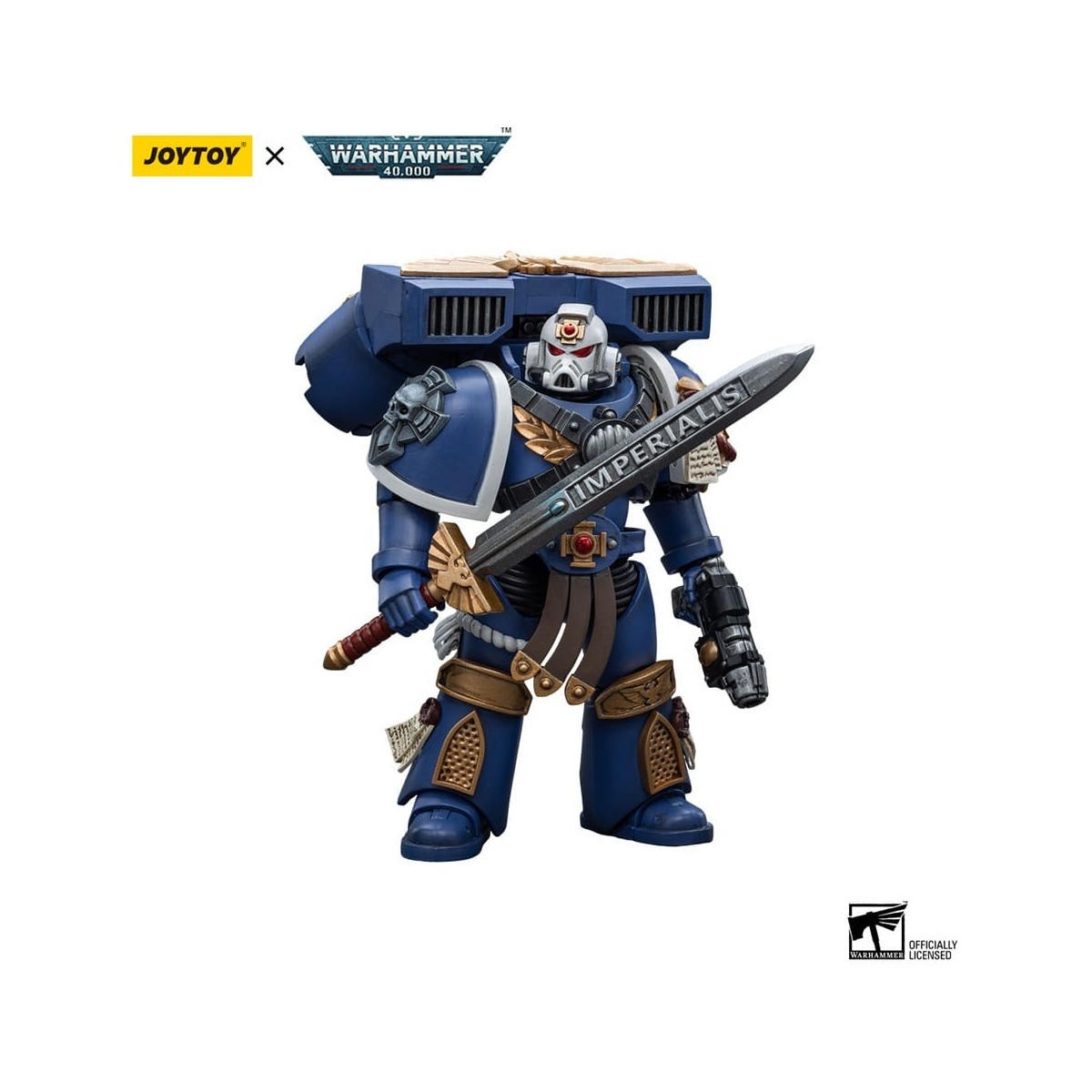 JoyToy Space Marines - Ultramarines - Vanguard Veteran Sergeant 1/18 - Warhammer 40K