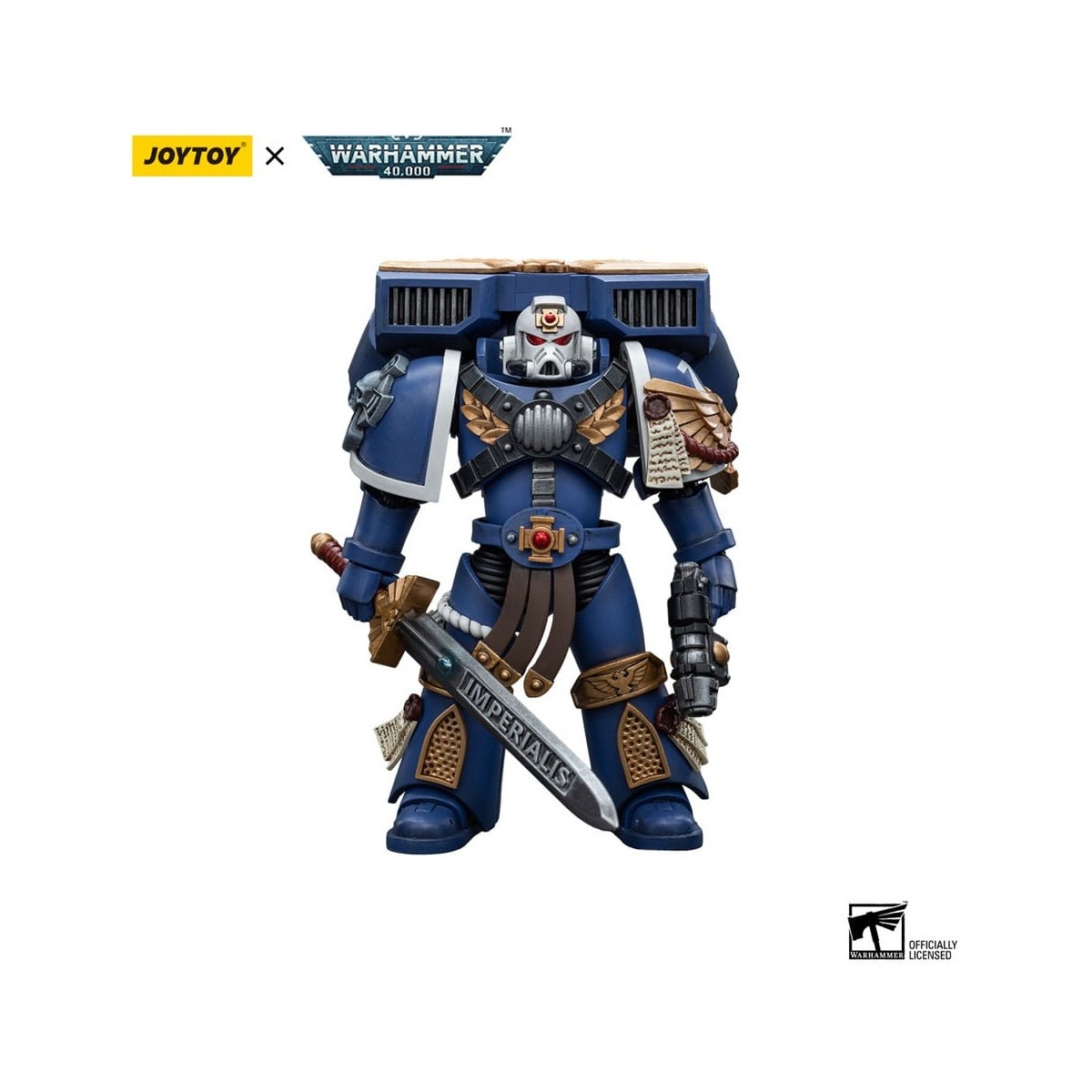 JoyToy Space Marines - Ultramarines - Vanguard Veteran Sergeant 1/18 - Warhammer 40K