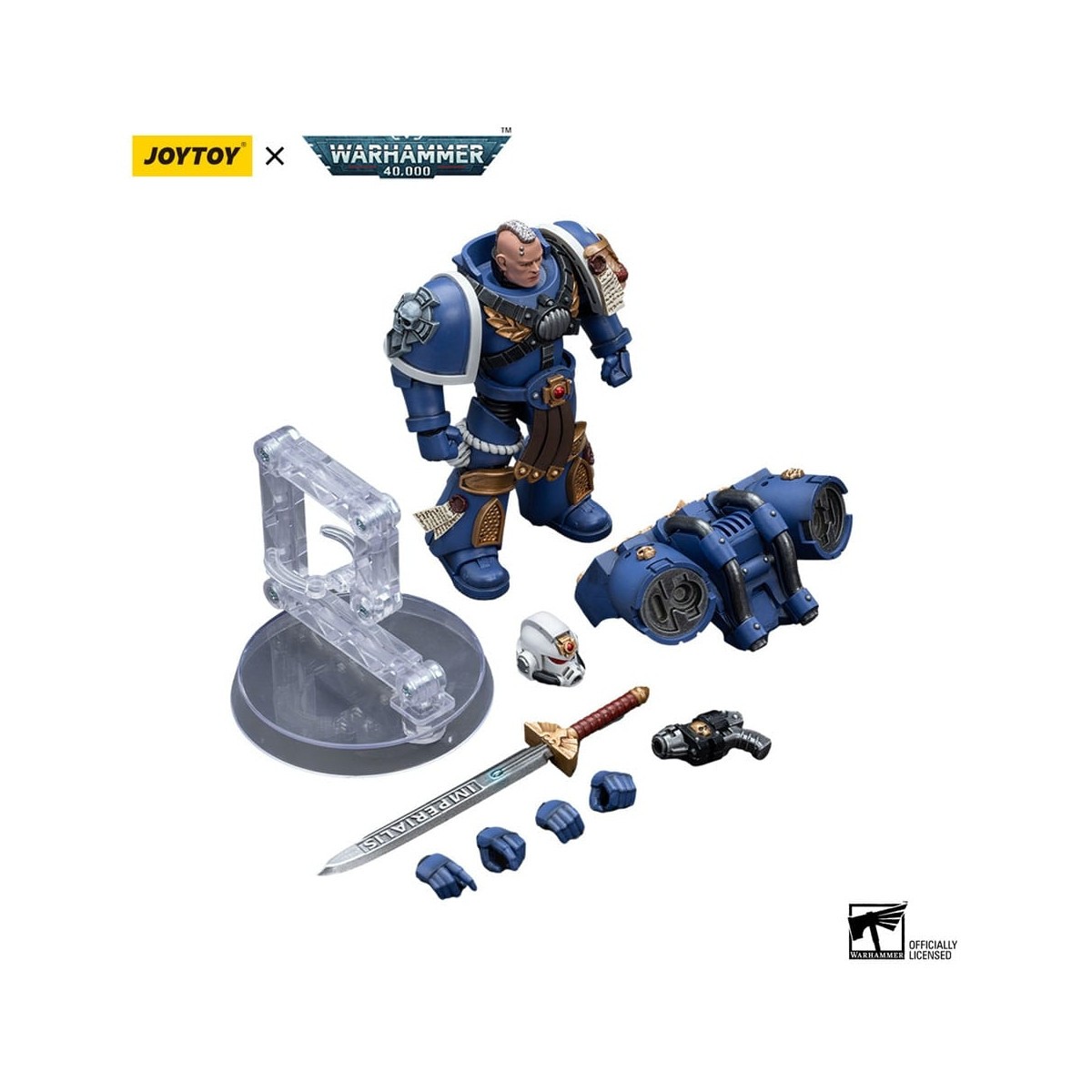 JoyToy Space Marines - Ultramarines - Vanguard Veteran Sergeant 1/18 - Warhammer 40K