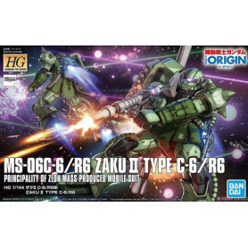 Bandai - Gunpla - Gundam 1/144 HG - MS-06C-6 R6 ZAKU II Type C-6/R6 - Mobile Suit Gundam: The Origin