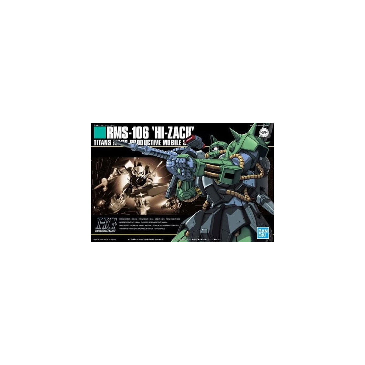 Bandai - Gunpla - Gundam 1/144 HG - RMS-106 "HI-ZACK" - Mobile Suit Zeta Gundam