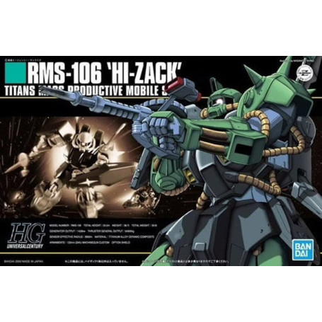 Bandai - Gunpla - Gundam 1/144 HG - RMS-106 "HI-ZACK" - Mobile Suit Zeta Gundam