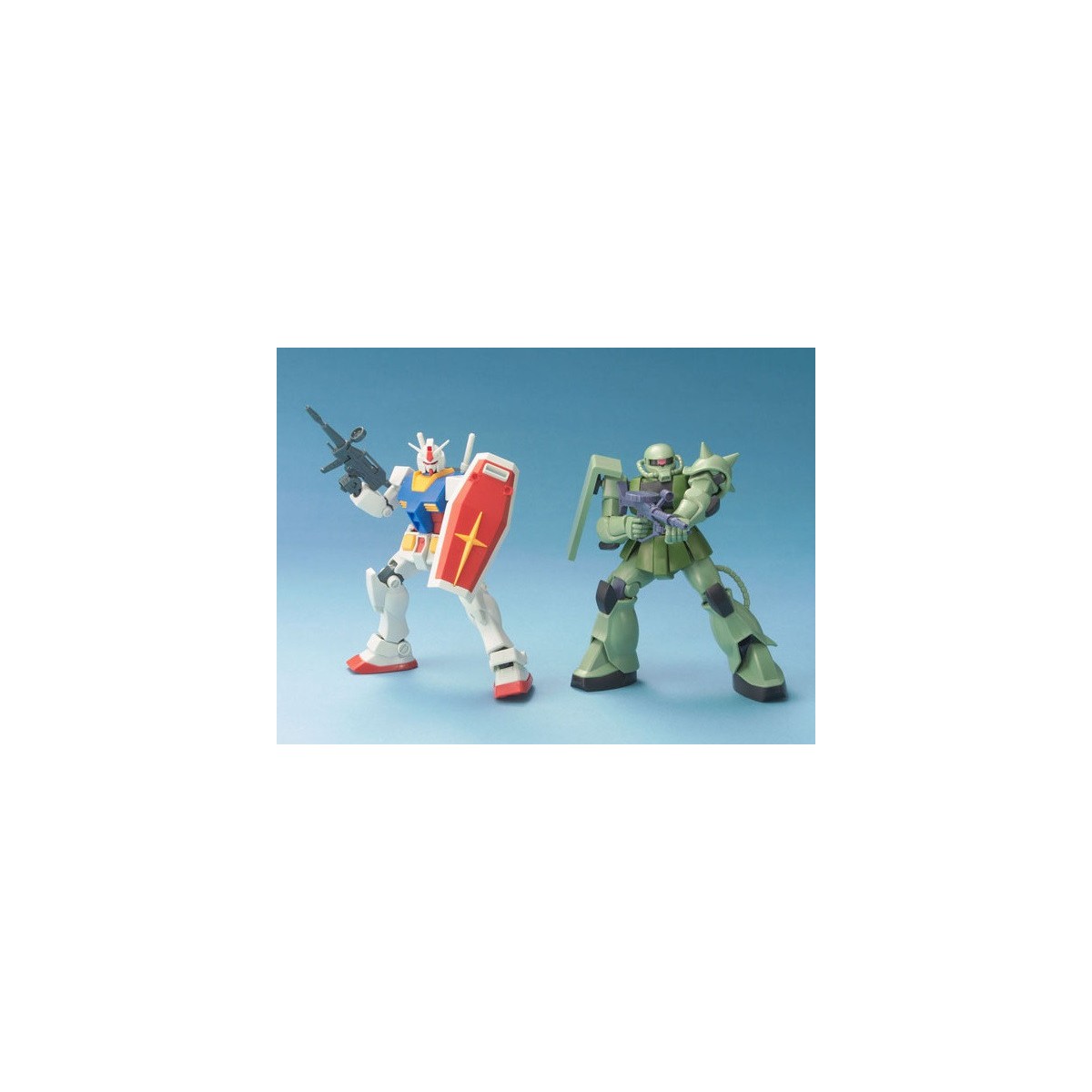 Bandai - Gunpla - Gundam 1/144 HG - Gunpla Starter Set RX-78-2 and MS-06F Zaku II - Mobile Suit Gundam