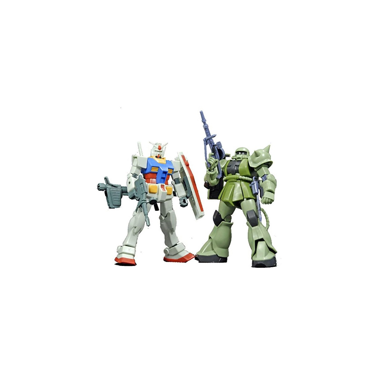 Bandai - Gunpla - Gundam 1/144 HG - Gunpla Starter Set RX-78-2 and MS-06F Zaku II - Mobile Suit Gundam