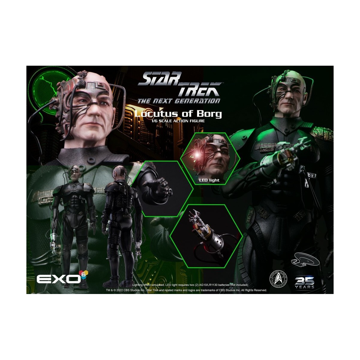 EXO-6 - Locutus of Borg - Star Trek: The Next Generation action figure 1/6 