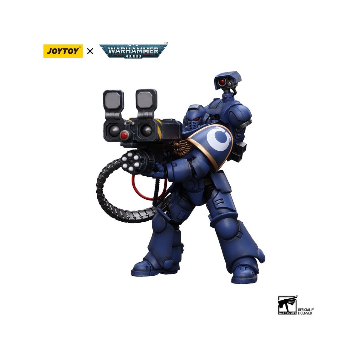 JoyToy Space Marines - Ultramarines - Desolation Marine with Castellan Launcher (Superkrak) 1/18