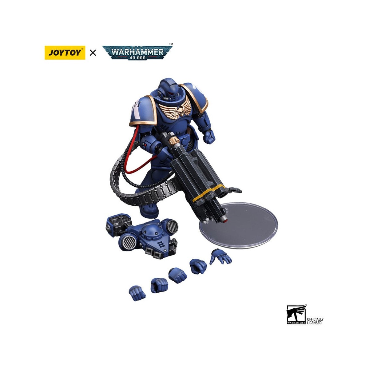 JoyToy Space Marines - Ultramarines - Desolation Marine with Castellan Launcher (Superfrag) 1/18