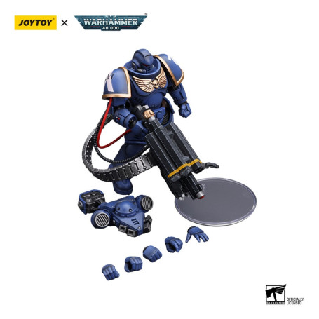 JoyToy Space Marines - Ultramarines - Desolation Marine with Castellan Launcher (Superfrag) 1/18