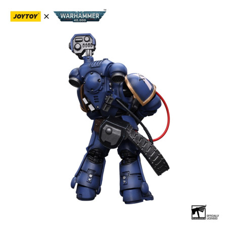 JoyToy Space Marines - Ultramarines - Desolation Marine with Castellan Launcher (Superfrag) 1/18