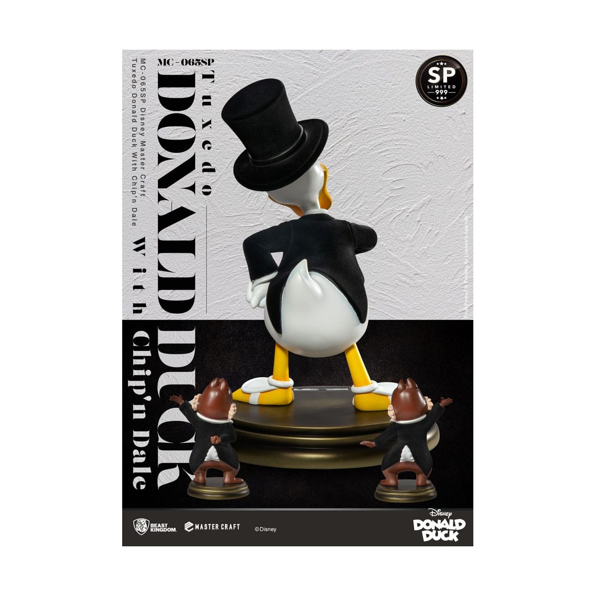 Beast Kingdom Disney 100th - Master Craft - Tuxedo Donald Duck with Ship & Dale Special Edition Statue - Tic & Tac