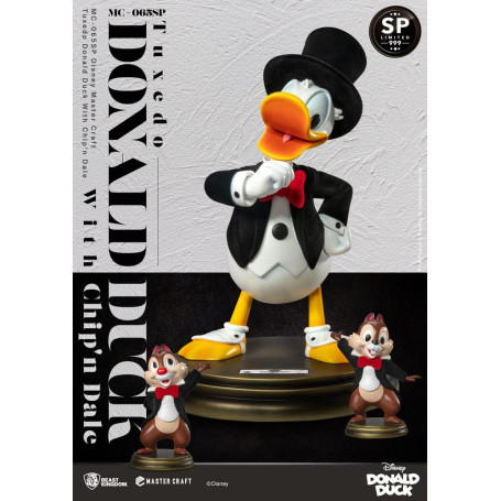 Beast Kingdom Disney 100th - Master Craft - Tuxedo Donald Duck with Ship & Dale Special Edition Statue - Tic & Tac