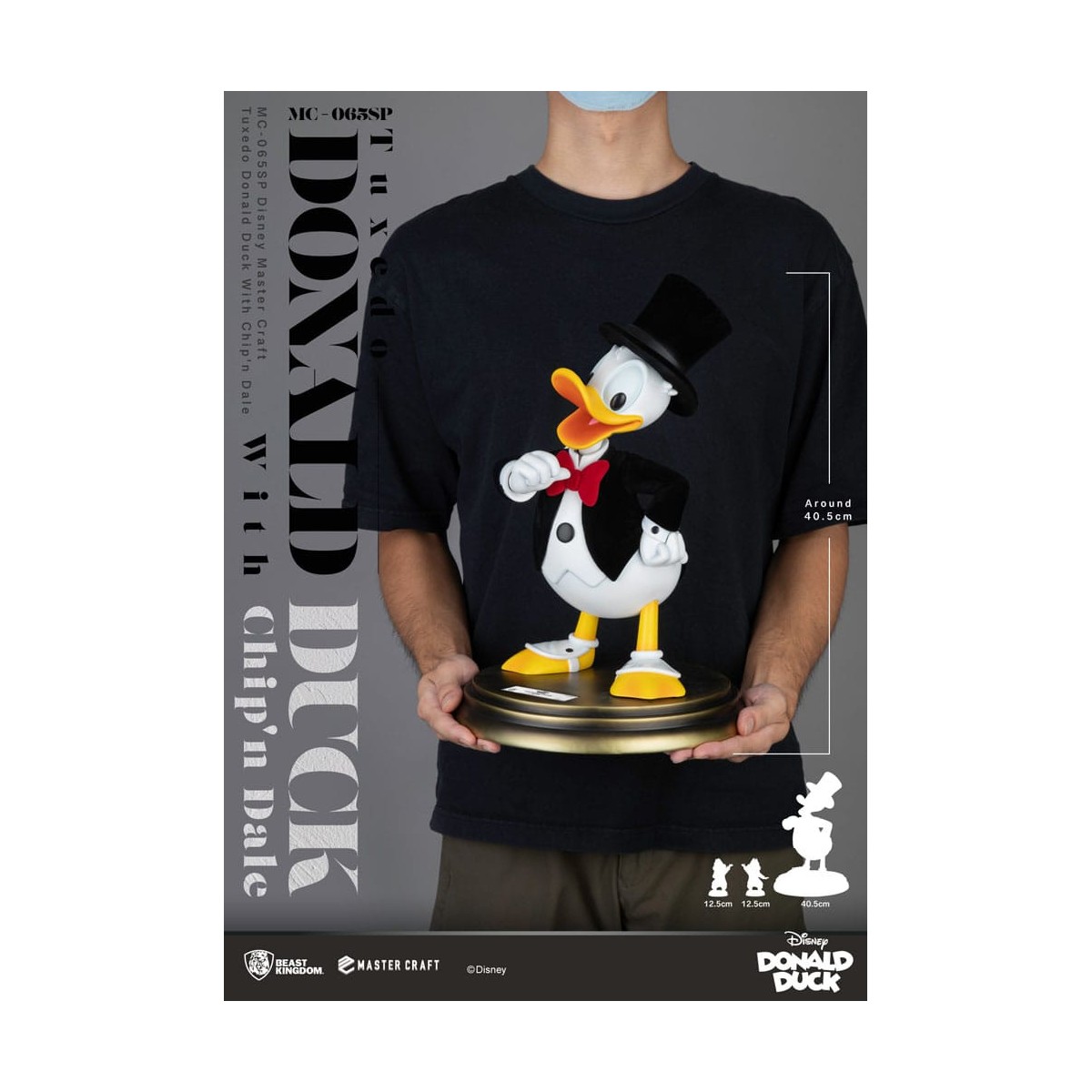 Beast Kingdom Disney 100th - Master Craft - Tuxedo Donald Duck with Ship & Dale Special Edition Statue - Tic & Tac