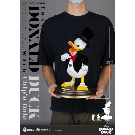 Beast Kingdom Disney 100th - Master Craft - Tuxedo Donald Duck with Ship & Dale Special Edition Statue - Tic & Tac
