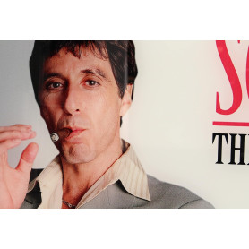 SD Toys - Scarface glass poster "The World is yours" grey background