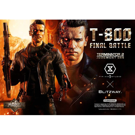 Prime 1 - Terminator 2 Judgment Day T-800 Final Battle Deluxe Bonus Version - Museum Masterline Series 1/3