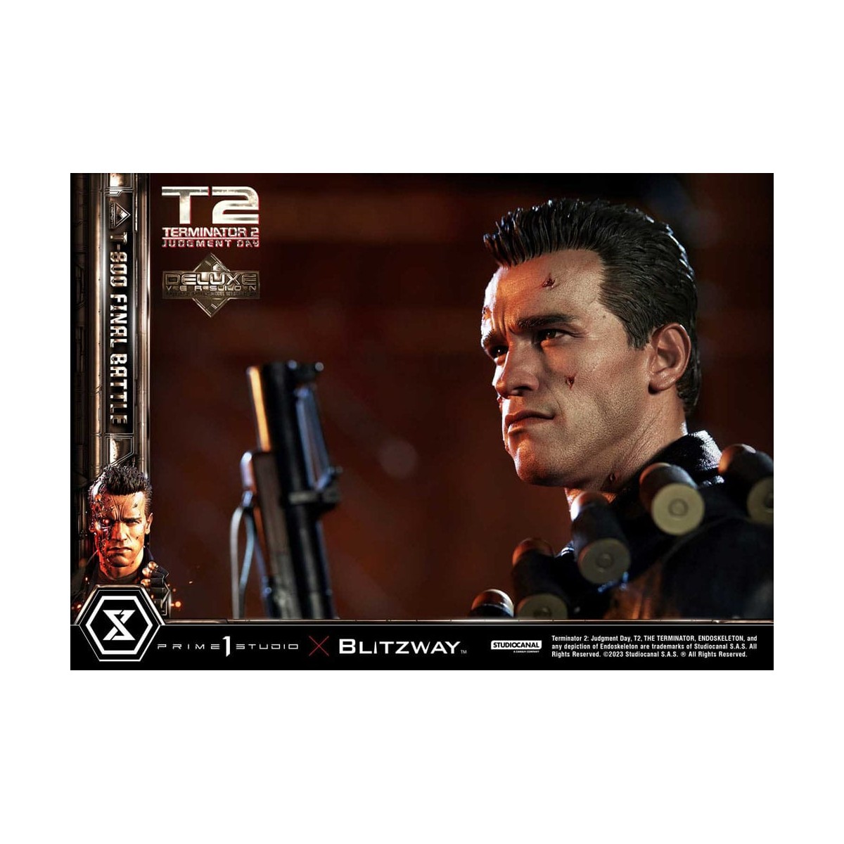 Prime 1 - Terminator 2 Judgment Day T-800 Final Battle Deluxe Bonus Version - Museum Masterline Series 1/3