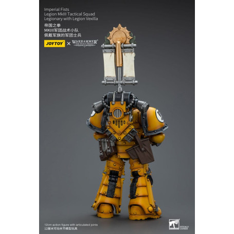 JoyToy - Imperial Fists - Legion MkIII Tactical Squad Legionary with Legion Vexilla - 1/18 - The Horus Heresy