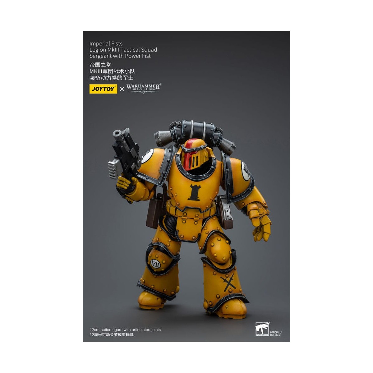 JoyToy - Imperial Fists - Legion MkIII Tactical Squad Sergeant with Power Fist - 1/18 - The Horus Heresy