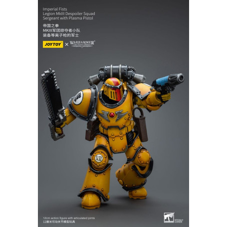 JoyToy - Imperial Fists - Legion MkIII Despoiler Squad Sergeant with Plasma Pistol - 1/18 - The Horus Heresy