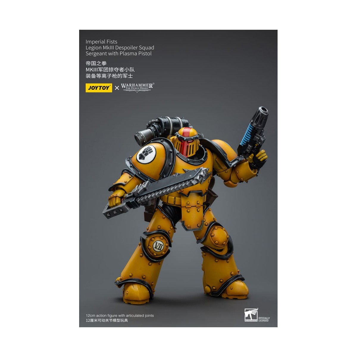 JoyToy - Imperial Fists - Legion MkIII Despoiler Squad Sergeant with Plasma Pistol - 1/18 - The Horus Heresy