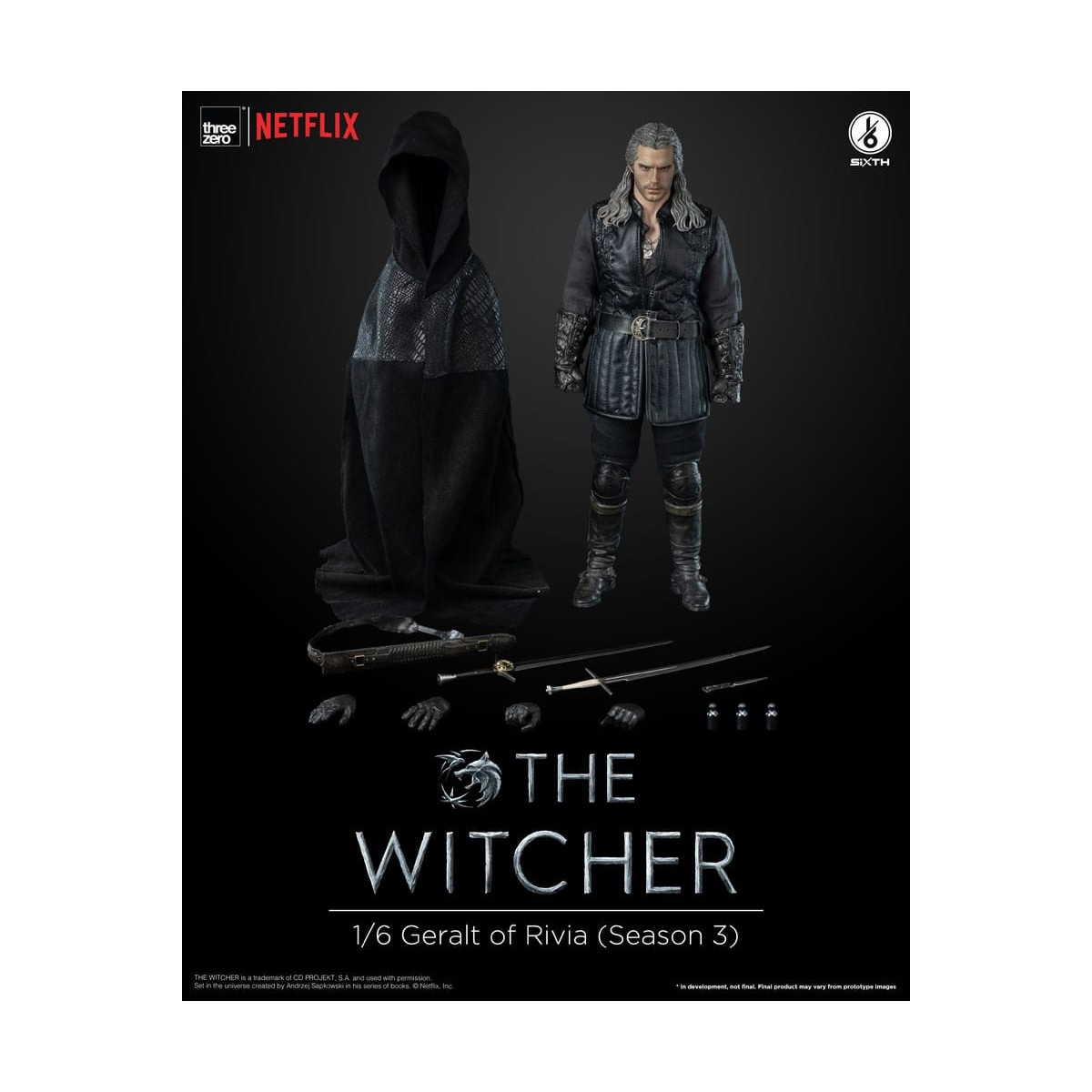 Threezero- Geralt of Rivia 1/6 - The Witcher Season 3