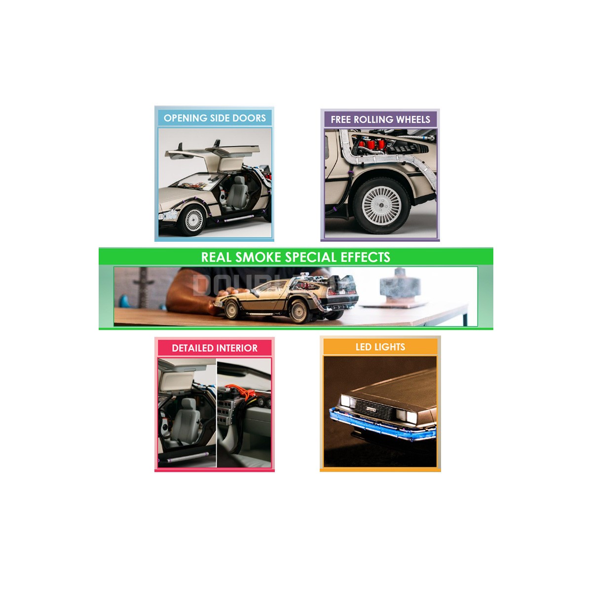 Takara Tomy - Back to the Future - Die Cast Time Machine Replica DeLorean