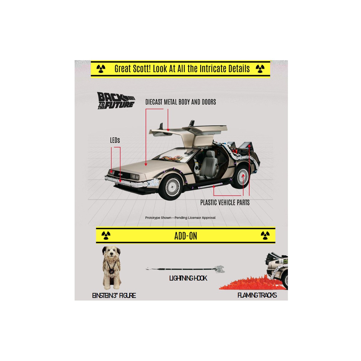 Takara Tomy - Back to the Future - Die Cast Time Machine Replica DeLorean