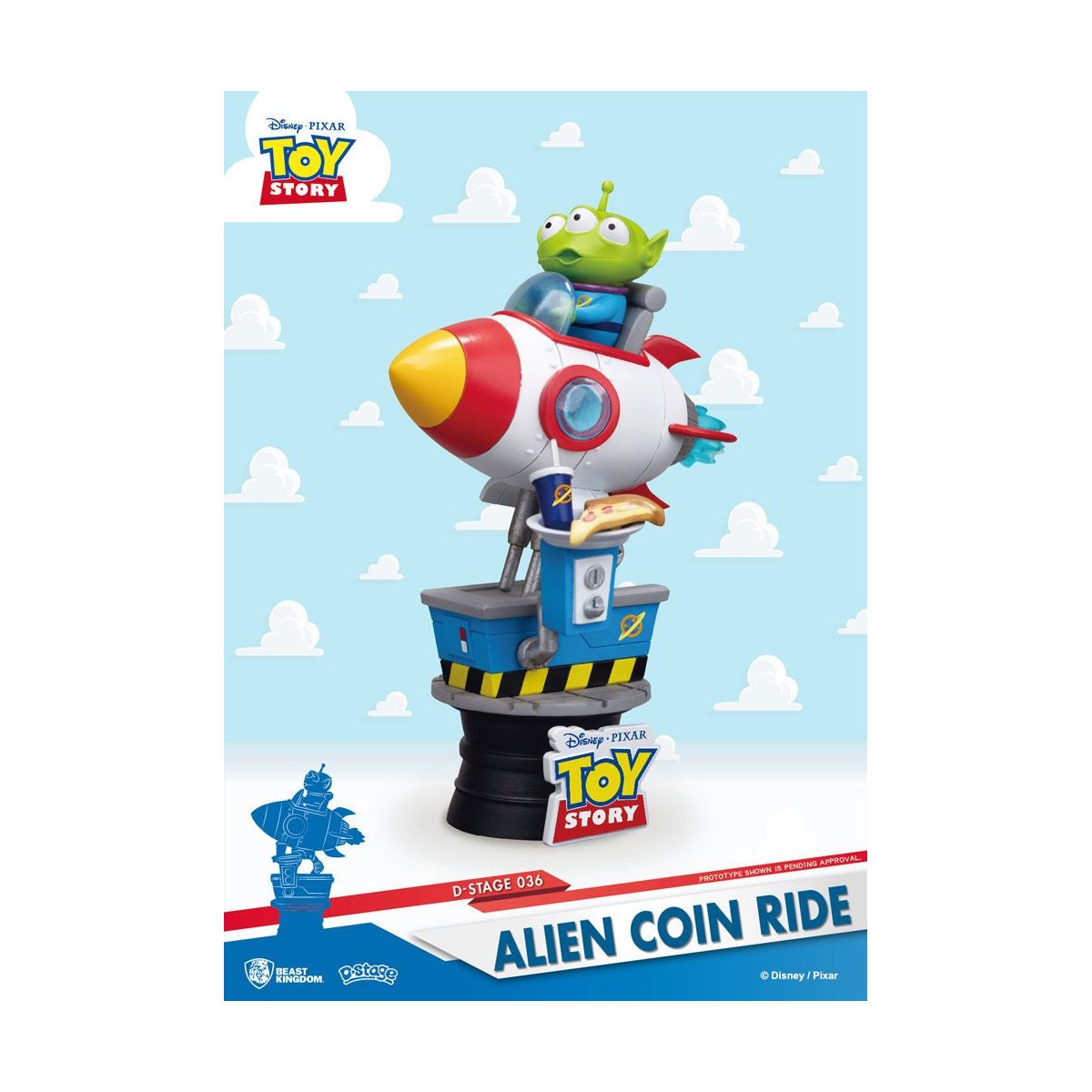 Beast Kingdom Disney - Coin Ride Series diorama - Alien Coin Ride Toy Story - D-Stage