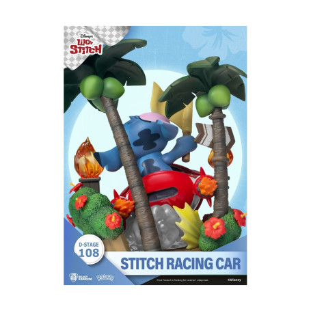 Beast Kingdom Disney STITCH diorama Stitch Racing Car - D-Stage Story Book Series