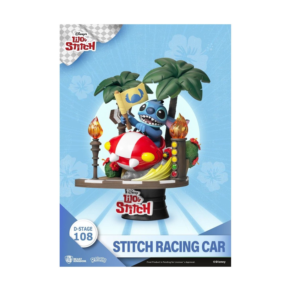 Beast Kingdom Disney STITCH diorama Stitch Racing Car - D-Stage Story Book Series