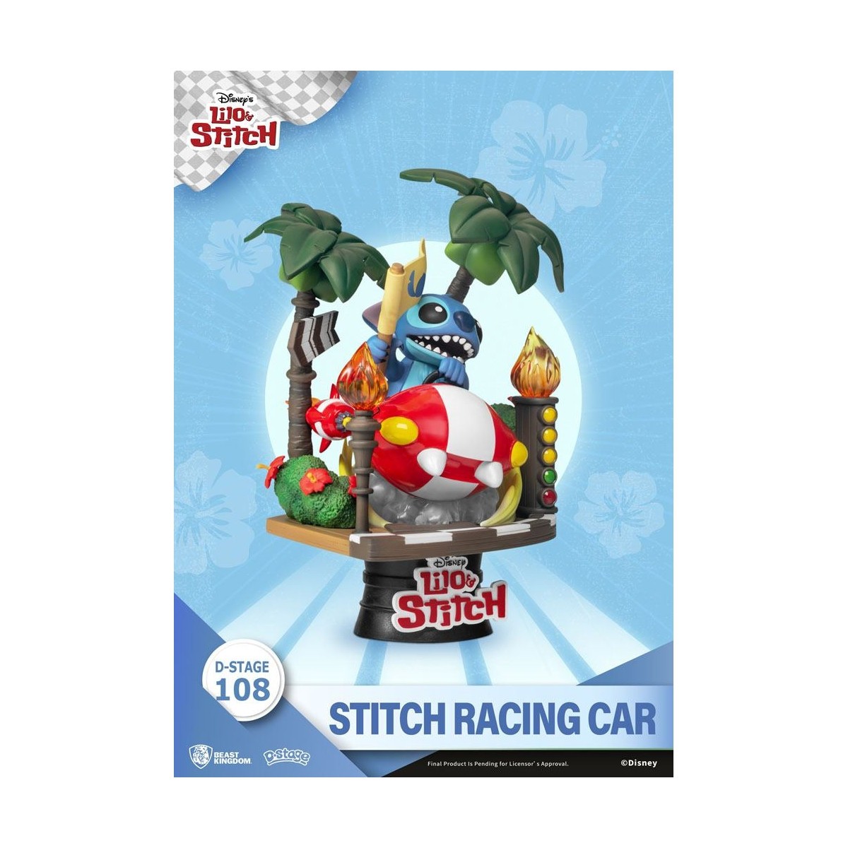 Beast Kingdom Disney STITCH diorama Stitch Racing Car - D-Stage Story Book Series