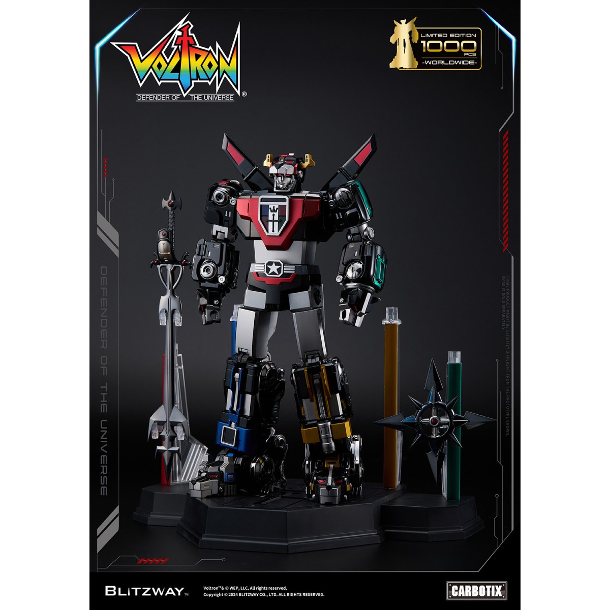 Blitzway - BLACK VOLTRON - Voltron: Defender of the Universe figurine Carbotix