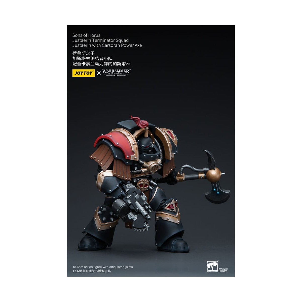 JoyToy - Sons of Horus - Justaerin Terminator Squad - Justaerin with Carsoran Power Axe 1/18 - The Horus Heresy