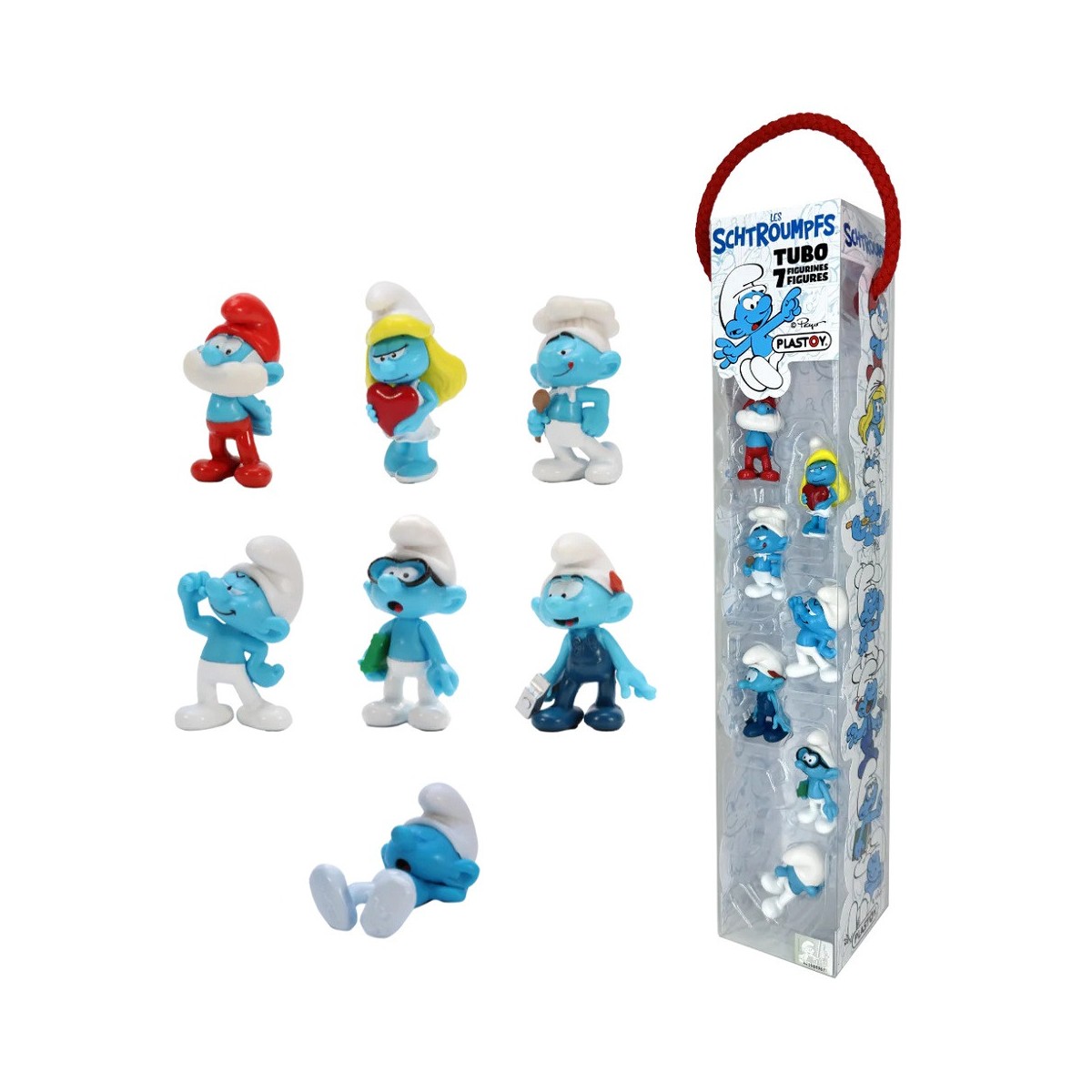 Plastoy - TUBO SCHTROUMPFS - 7 Figures