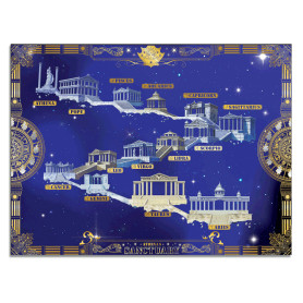 Cartoon Kingdom - Saint Seiya Golden Poster Sanctuaire 40X30cm - The Knights of the Zodiac