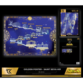 Cartoon Kingdom - Saint Seiya Golden Poster Sanctuaire 40X30cm - The Knights of the Zodiac