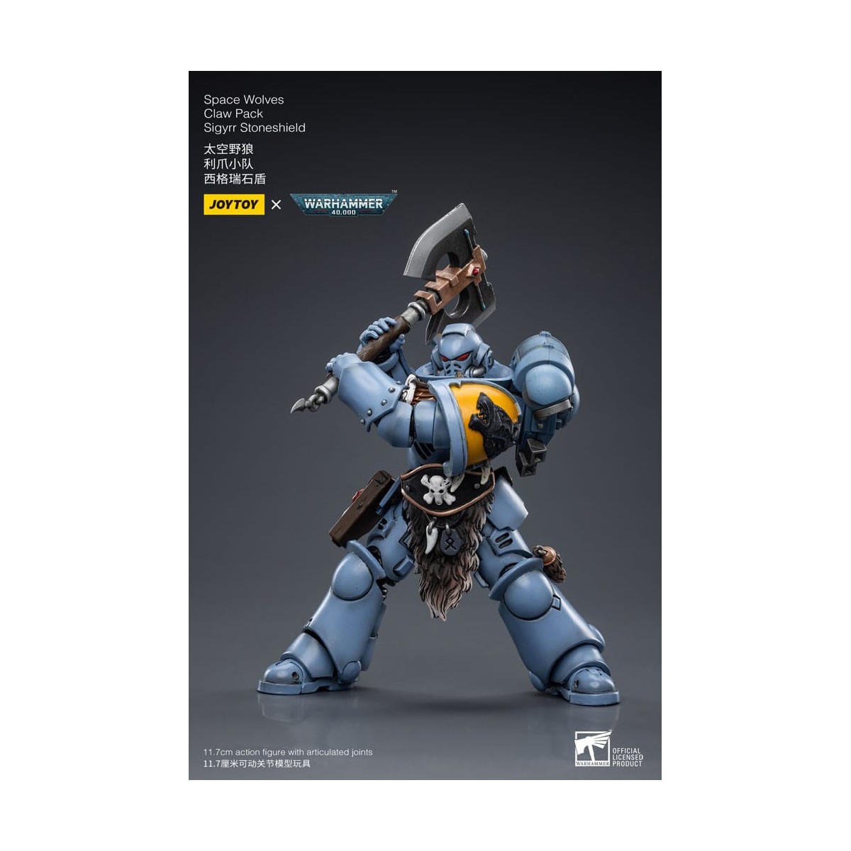 JoyToy Space Marines - Space Wolves - Claw Pack Sigyrr Stoneshield 1/18 - Warhammer 40K