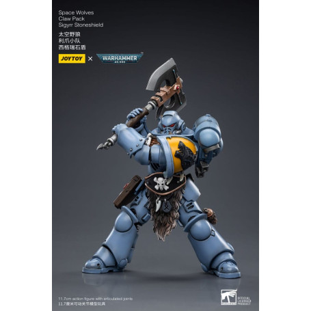 JoyToy Space Marines - Space Wolves - Claw Pack Sigyrr Stoneshield 1/18 - Warhammer 40K