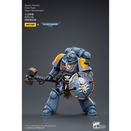 JoyToy Space Marines - Space Wolves - Claw Pack Sigyrr Stoneshield 1/18 - Warhammer 40K
