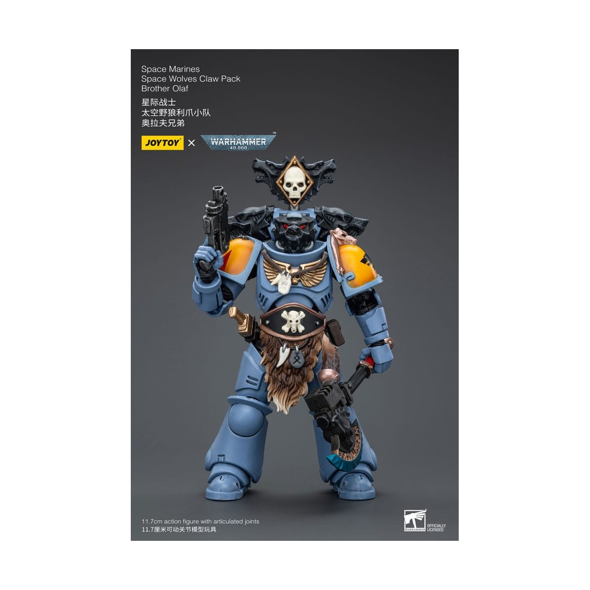 JoyToy Space Marines - Space Wolves - Claw Pack Brother Olaf 1/18 - Warhammer 40K